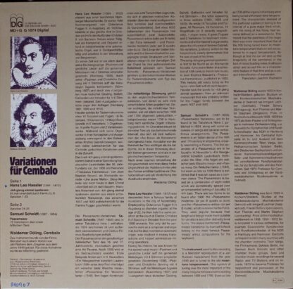 Musikproduktion Dabringhaus Und Grimm G 1074 - Hans Leo Haßler, - Image 2