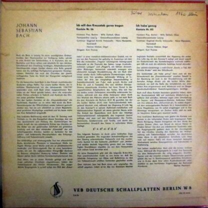 Eterna 8 20 202 - Johann Sebastian Bach, Hermann Prey, Thomanerc - Image 2