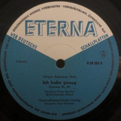 Eterna 8 20 202 - Johann Sebastian Bach, Hermann Prey, Thomanerc - Image 4