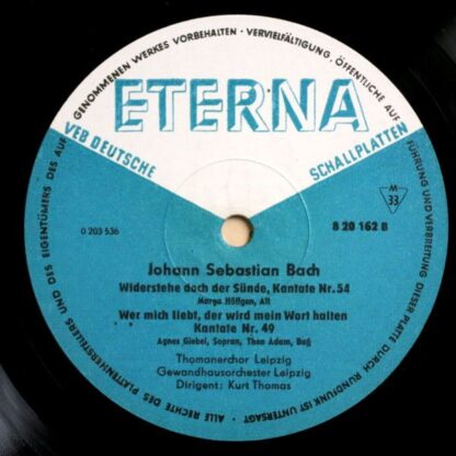 Eterna 8 20 162 - Johann Sebastian Bach, Agnes Giebel, Marga Höf - Image 4