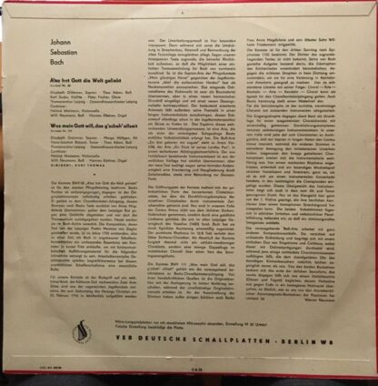 Eterna 8 20 210 - Johann Sebastian Bach, Elisabeth Grümmer, Marg - Image 3