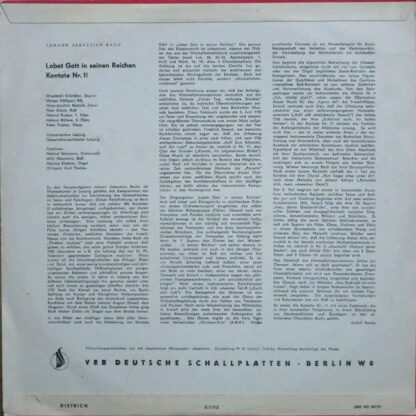 Eterna 7 20 137 - Johann Sebastian Bach, Elisabeth Grümmer, Marg - Image 2