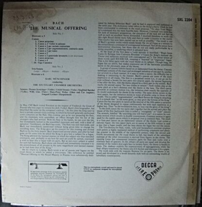 DECCA SXL.2204 - Johann Sebastian Bach, Karl Münchinger, Stuttga - Image 2