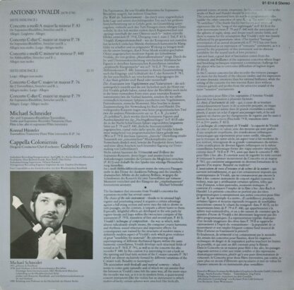Orbis 91 614 8 - Antonio Vivaldi, Michael Schneider (2), Cappell - Image 2