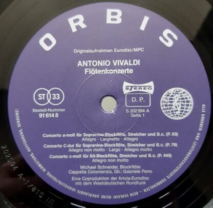 Orbis 91 614 8 - Antonio Vivaldi, Michael Schneider (2), Cappell - Image 3