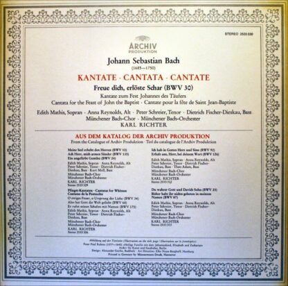 Archiv Produktion 2533 330 - Johann Sebastian Bach, Edith Mathis - Image 2