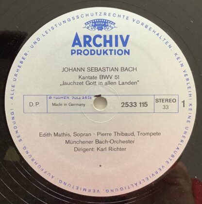 Archiv Produktion 2533 115 - Johann Sebastian Bach, Edith Mathis - Image 3