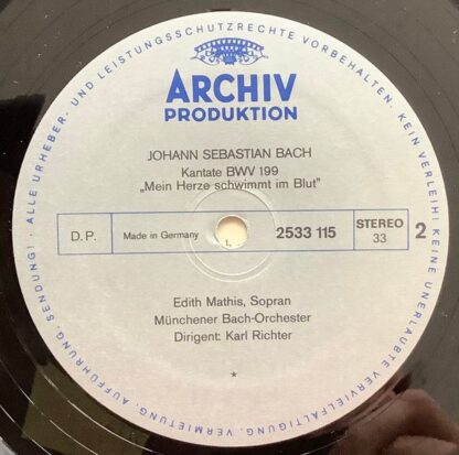 Archiv Produktion 2533 115 - Johann Sebastian Bach, Edith Mathis - Image 4