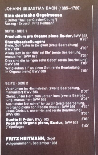 Telefunken 6.41977 - Various - Die Arp Schnitger-Orgel Des Charl - Image 3