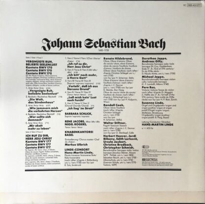 EMI 1C 065-43 077 - Johann Sebastian Bach, René Jacobs, Barbara - Image 3