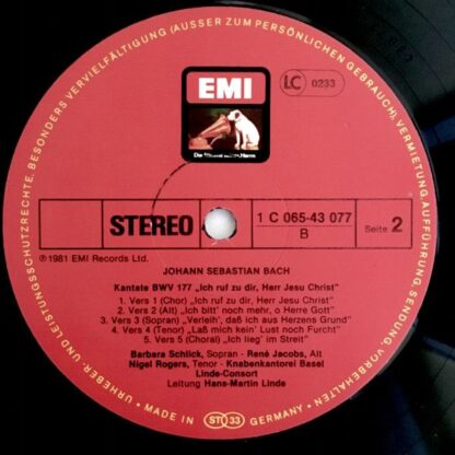 EMI 1C 065-43 077 - Johann Sebastian Bach, René Jacobs, Barbara - Image 4