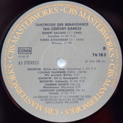 CBS Masterworks 76183 - Jean-Claude Malgoire, La Grande Ecurie E - Image 4