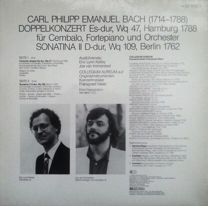 Deutsche Harmonia Mundi 1C 067-99 957 T - Carl Philipp Emanuel B - Image 2
