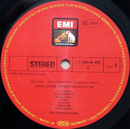 His Master's Voice 1C 069-46 402 - Leonel Power, The Hilliard En - Image 3