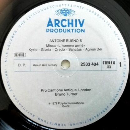 Archiv Produktion 2533 404 - Antoine Busnois, Gilles Binchois, P - Image 4