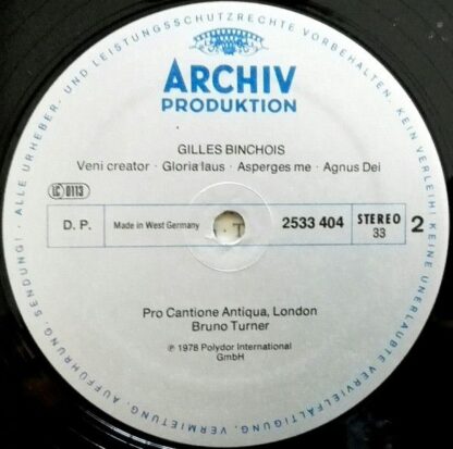 Archiv Produktion 2533 404 - Antoine Busnois, Gilles Binchois, P - Image 5