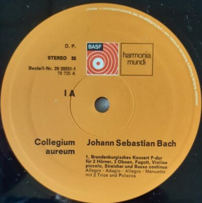 Harmonia Mundi 29 20331-1 - Johann Sebastian Bach, Collegium Aur - Image 3