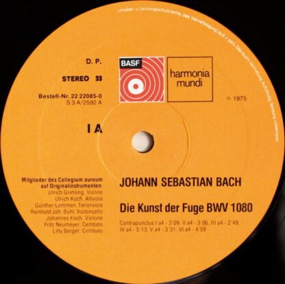 BASF 22 22085-0 - Johann Sebastian Bach, Collegium Aureum - Die - Image 4