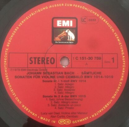 His Master's Voice 1C 151-30 759/60 - Johann Sebastian Bach, Luc - Image 5