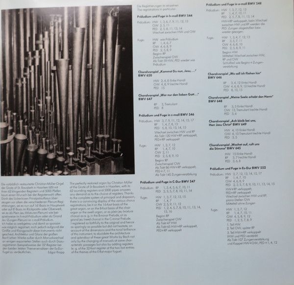 Eurodisc 300 190-420 - Johann Sebastian Bach, Edgar Krapp - Leip - Image 2