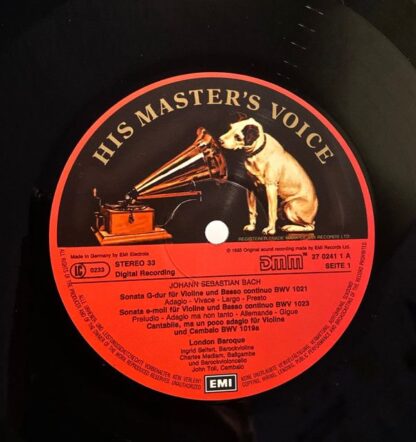 His Master's Voice 27 0241 1 - Johann Sebastian Bach, London Bar - Image 4