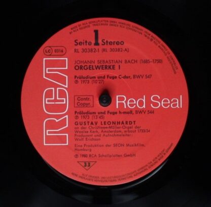 RCA Red Seal RL 30382 - Johann Sebastian Bach, Gustav Leonhardt - Image 5