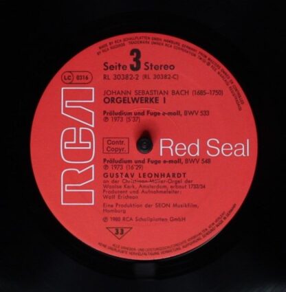 RCA Red Seal RL 30382 - Johann Sebastian Bach, Gustav Leonhardt - Image 7