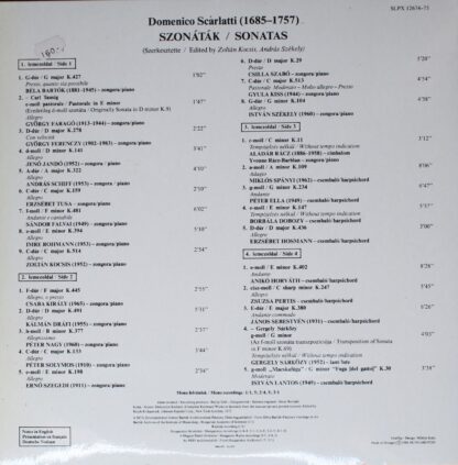 Hungaroton SLPX 12674-75 - Domenico Scarlatti - Hommage A Scarla - Image 2
