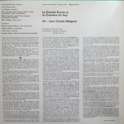 CBS Masterworks CBS 76184 - La Grande Ecurie Et La Chambre Du Ro - Image 4