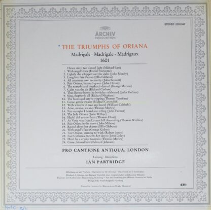 Archiv Produktion 2533 347 - Pro Cantione Antiqua - The Triumphs - Image 2