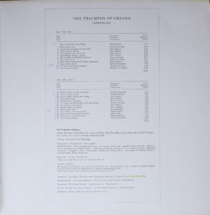 Archiv Produktion 2533 347 - Pro Cantione Antiqua - The Triumphs - Image 3