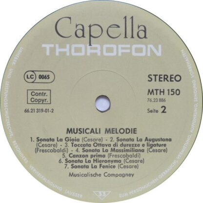 Capella (4) MTH 150 - Musicalische Compagney - Musicali Melodie - Image 4