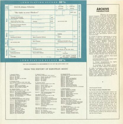 Archiv Production ARC 73 162 - Johann Sebastian Bach, Adele Stol - Image 5