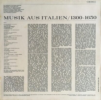 His Master's Voice 1C 063-24 182 - Syntagma Musicum, Kees Otten - Image 2
