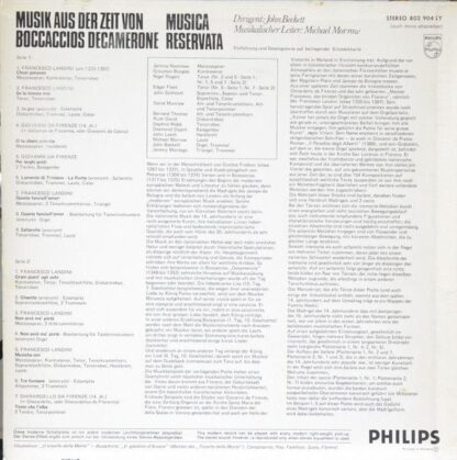 Philips 802 904 LY - Musica Reservata - Musik Aus Der Zeit Von B - Image 2
