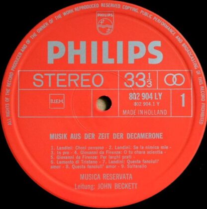 Philips 802 904 LY - Musica Reservata - Musik Aus Der Zeit Von B - Image 3
