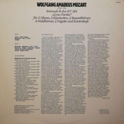Deutsche Harmonia Mundi HM 544 - Wolfgang Amadeus Mozart, Colleg - Image 2