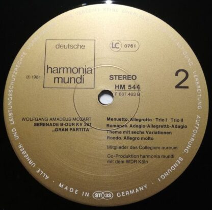 Deutsche Harmonia Mundi HM 544 - Wolfgang Amadeus Mozart, Colleg - Image 5