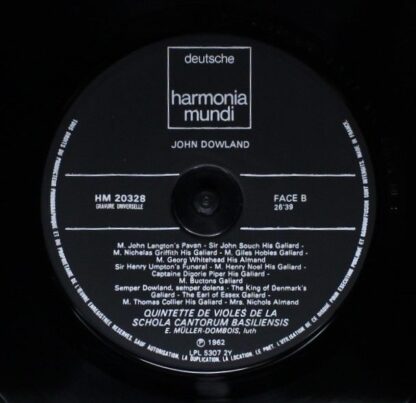 Deutsche Harmonia Mundi HM 20328 - John Dowland, Viola-da-Gamba- - Image 4