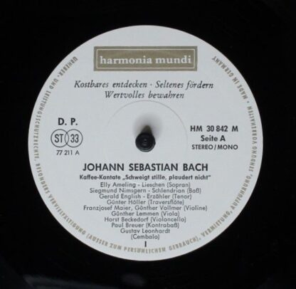 Harmonia Mundi CVH 330 - Johann Sebastian Bach, Elly Ameling, Ge - Image 5