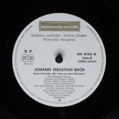 Harmonia Mundi CVH 330 - Johann Sebastian Bach, Elly Ameling, Ge - Image 6