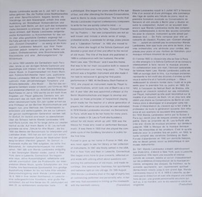 RCA Victrola KR 11018/1-2 - Johann Sebastian Bach, Wanda Landows - Image 3