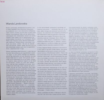 RCA Victrola KR 11018/1-2 - Johann Sebastian Bach, Wanda Landows - Image 4