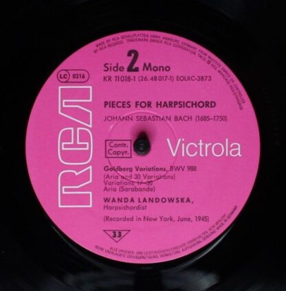 RCA Victrola KR 11018/1-2 - Johann Sebastian Bach, Wanda Landows - Image 6