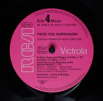 RCA Victrola KR 11018/1-2 - Johann Sebastian Bach, Wanda Landows - Image 8