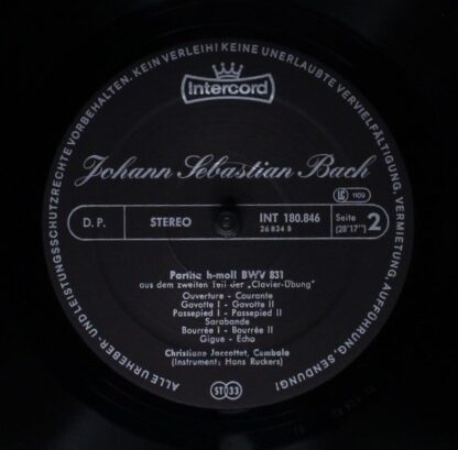 Intercord INT 180.846 - Johann Sebastian Bach, Christiane Jaccot - Image 6