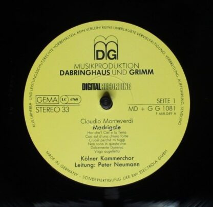 MDG MD+G G 1081 - Claudio Monteverdi, Kölner Kammerchor, Peter N - Image 4