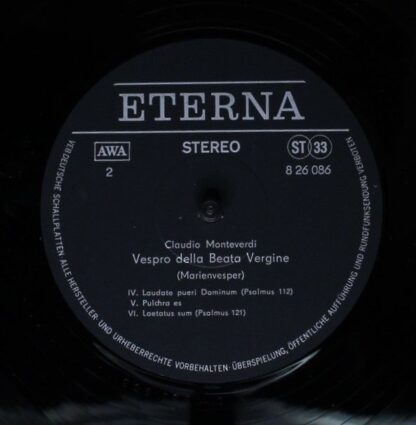 Eterna 8 26 086-087 - Claudio Monteverdi, Helmut Koch, Kammerorc - Image 6