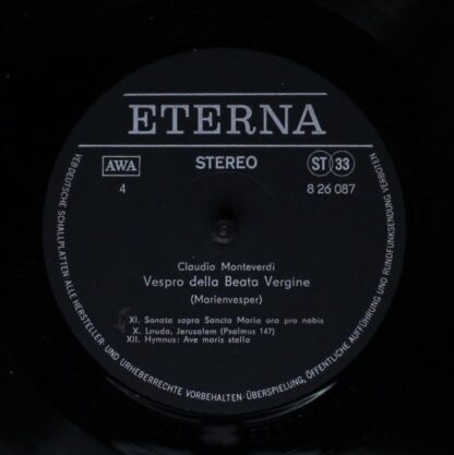 Eterna 8 26 086-087 - Claudio Monteverdi, Helmut Koch, Kammerorc - Image 8