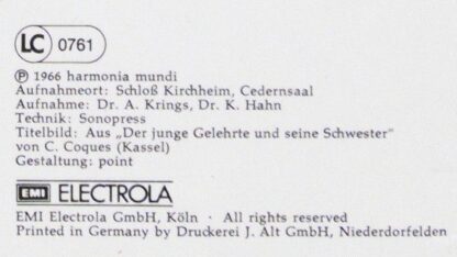 EMI Electrola 1C 065-99 719 - Elly Ameling, Gustav Leonhardt, Ha - Image 6